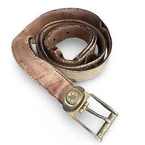 Hunting World Italy Collection Vintage Belt Buckle Belt 47"